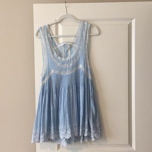 light blue free people mini dress